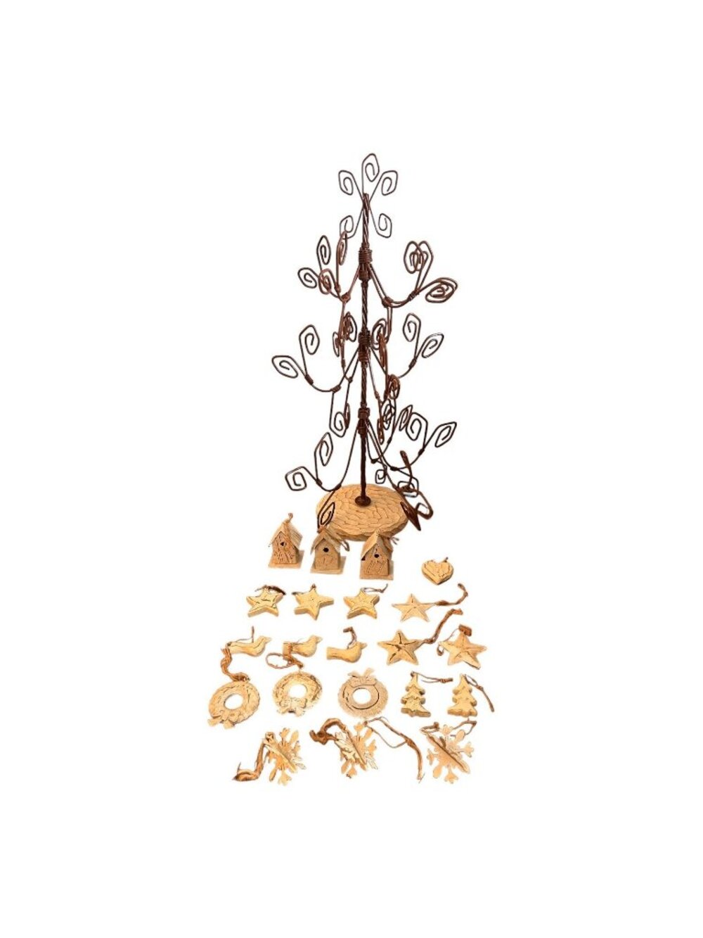 Living Quarters Flurryville Christmas Tree With 21 Ornaments Tabletop Decor 16"